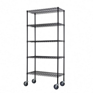 NSF&ISO Factory Certificated Wire Shelving Rack With Wheels shelf kitchen storage rack