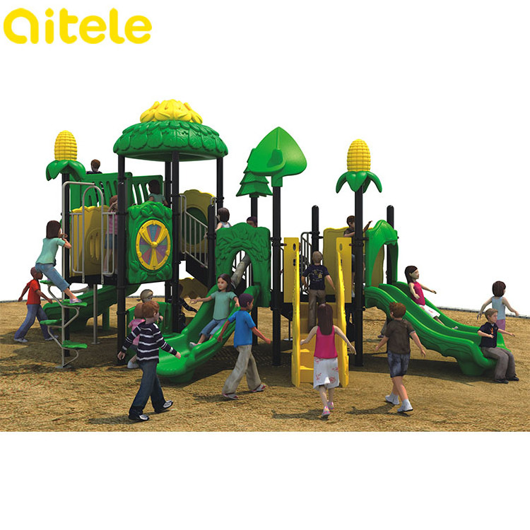 QITELE children used commercial outdoor playground equipment big spiral tube slides for sale