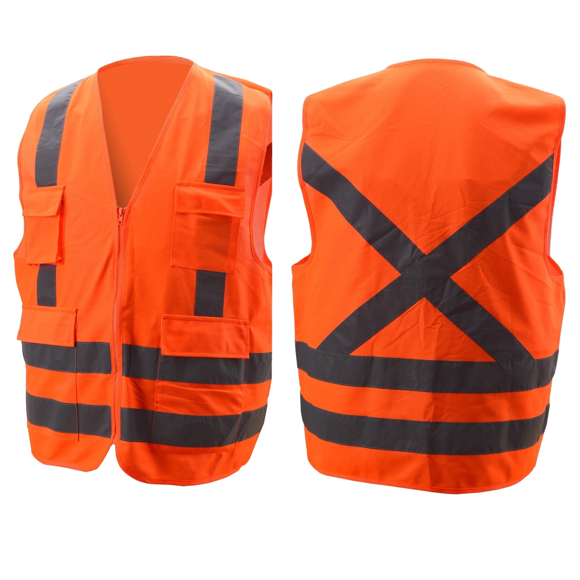 View of High Visibility Flashing Bike Led Reflective Traffic Safety Vest ...