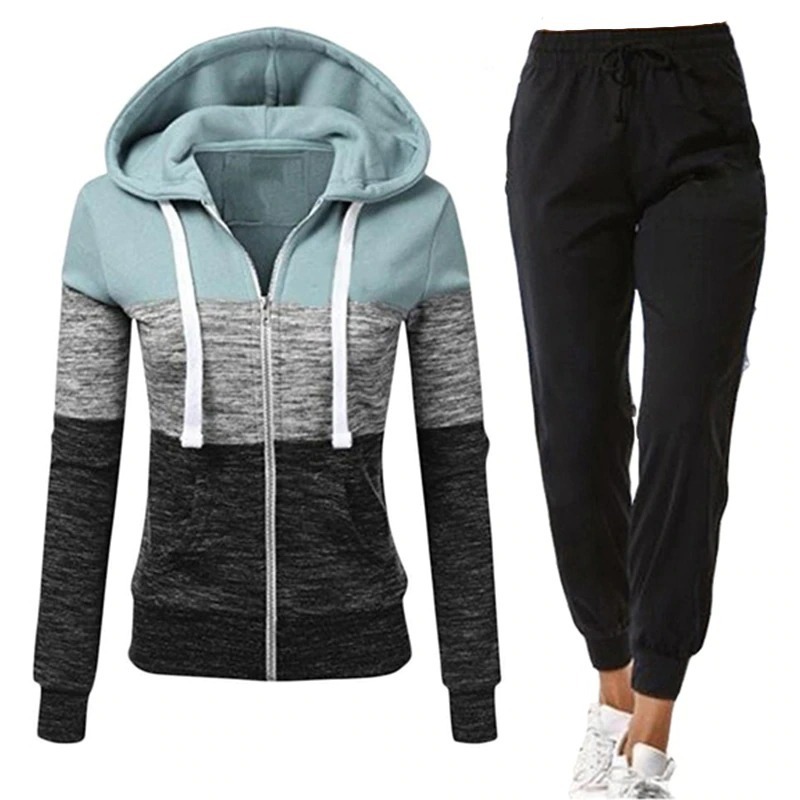 Women Tracksuit Sets Winter Ladies High Elastic Long Sleeve fashion type side straps Sweatshirt Hoodies Strip Tracksuits