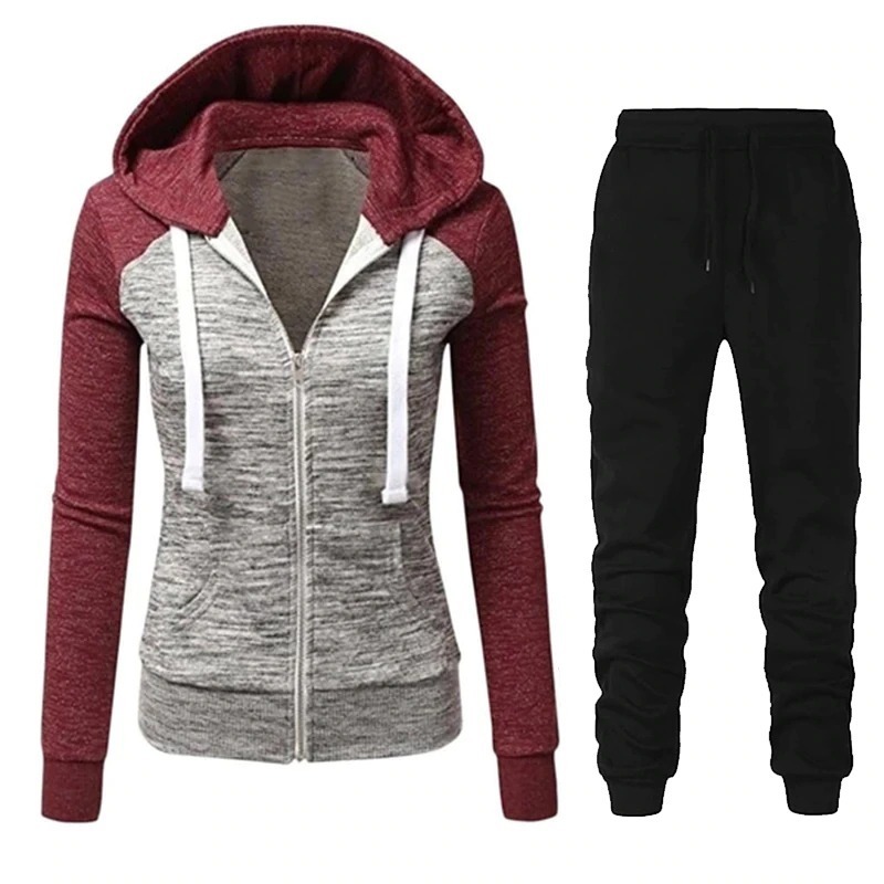 Women Tracksuit Sets Winter Ladies High Elastic Long Sleeve fashion type side straps Sweatshirt Hoodies Strip Tracksuits