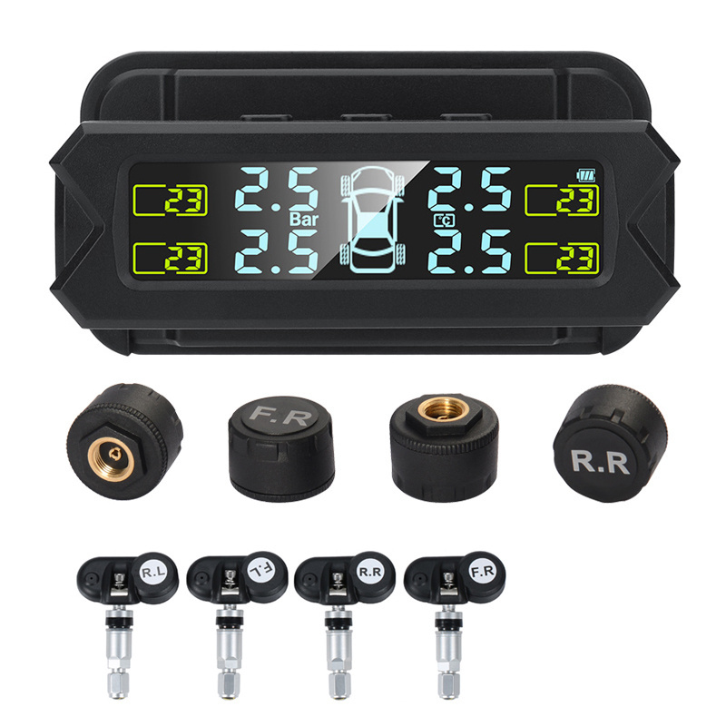 Cars Tyre Air Pressure Monitoring System Wireless Solar Internal Tpms Car Tire Temperature Pressure Monitoring 116psi 8 Bar