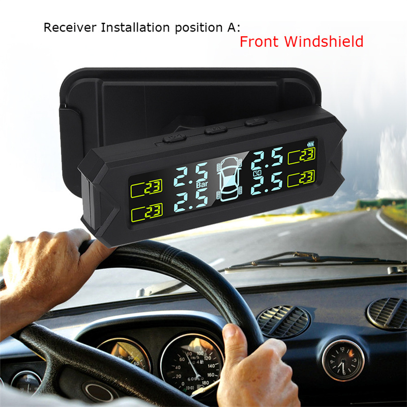 Cars Tyre Air Pressure Monitoring System Wireless Solar Internal Tpms Car Tire Temperature Pressure Monitoring 116psi 8 Bar