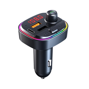 Dual USB Car Charger Handsfree Bluetooth 5.0 Car Kit Mp3 Player Multifunction Wireless Car FM Transmitter Wireless FM Modulator