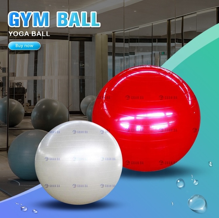 Custom Inflatable Gym Ball Yoga Fitness Anti Burst Pvc Black Ballon Pelota De Swiss Peanut Pilates Yoga Ball Gymnastics Sets