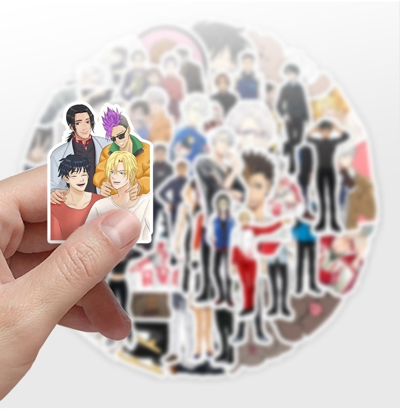 50Pcs Japan Sport Skating YURI on ICE Anime Stickers For Skateboard Wall Door Fridge Luggage Laptop Decorative Decal