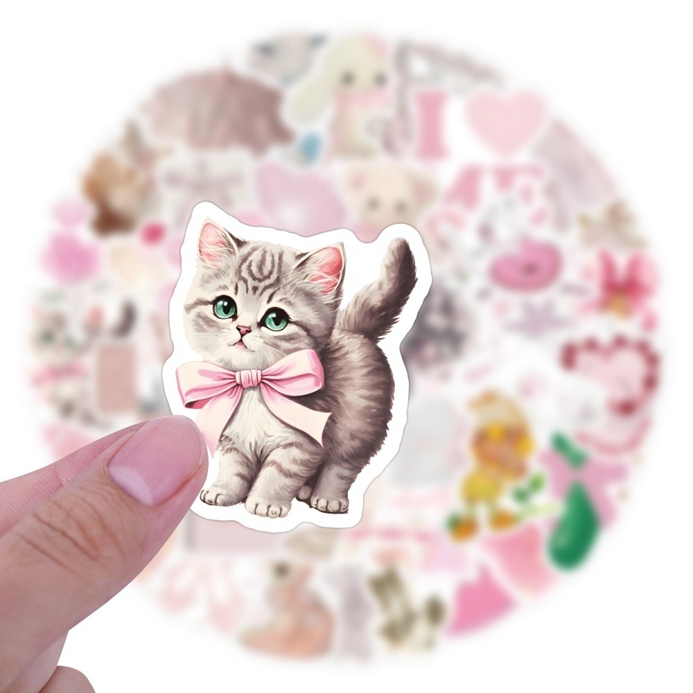 60Pcs Coquette Cute Sticker Wholesale For Girl Scrapbook Diary Decor Laptop Luggage Bottle Graffiti