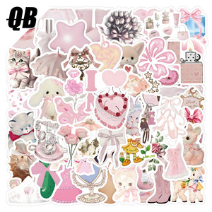 60Pcs Coquette Cute Sticker Wholesale For Girl Scrapbook Diary Decor Laptop Luggage Bottle Graffiti