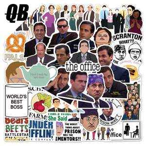 50Pcs Funny TV Movies The Office Stickers For Girl Bottle Fridge Luggage Laptop Notebook Decor Diy Pvc Vinyl