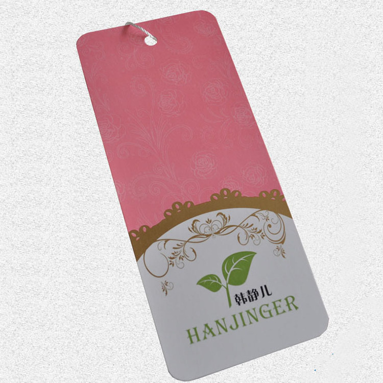 Recycled Paper Brand Name Printed Swing Ticket For Kids Clothing