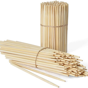 Original 8 Inch 61Cm 600 Mm Long 6" Natural 6 Stick 50Cm Round Kebab Bbq 40Cm In Cardboard Box Bamboo Kebabstick Skewer