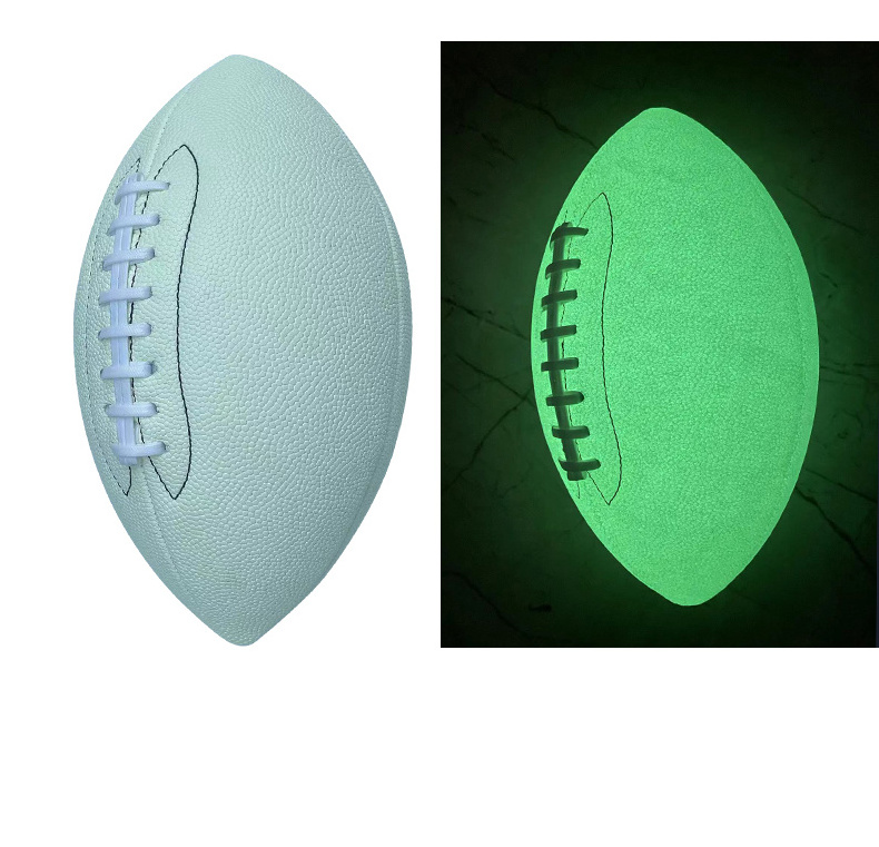 New design custom logo  glow in the dark Glowing Rugby American Football ball