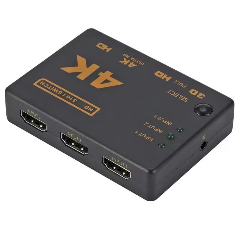 HDMI Switch 3 in 1 Out 4K HDMI Splitter Supports HDCP1.4 HDMI 3 Port Box Hub 4K 30Hz Compatible with PS5 PS4