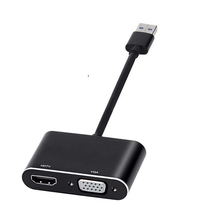 Usb3.0 Multiport Display 1080p Audio Video Hub Adapter Converter Usb 3.0 To Hdmi Vga Adapter