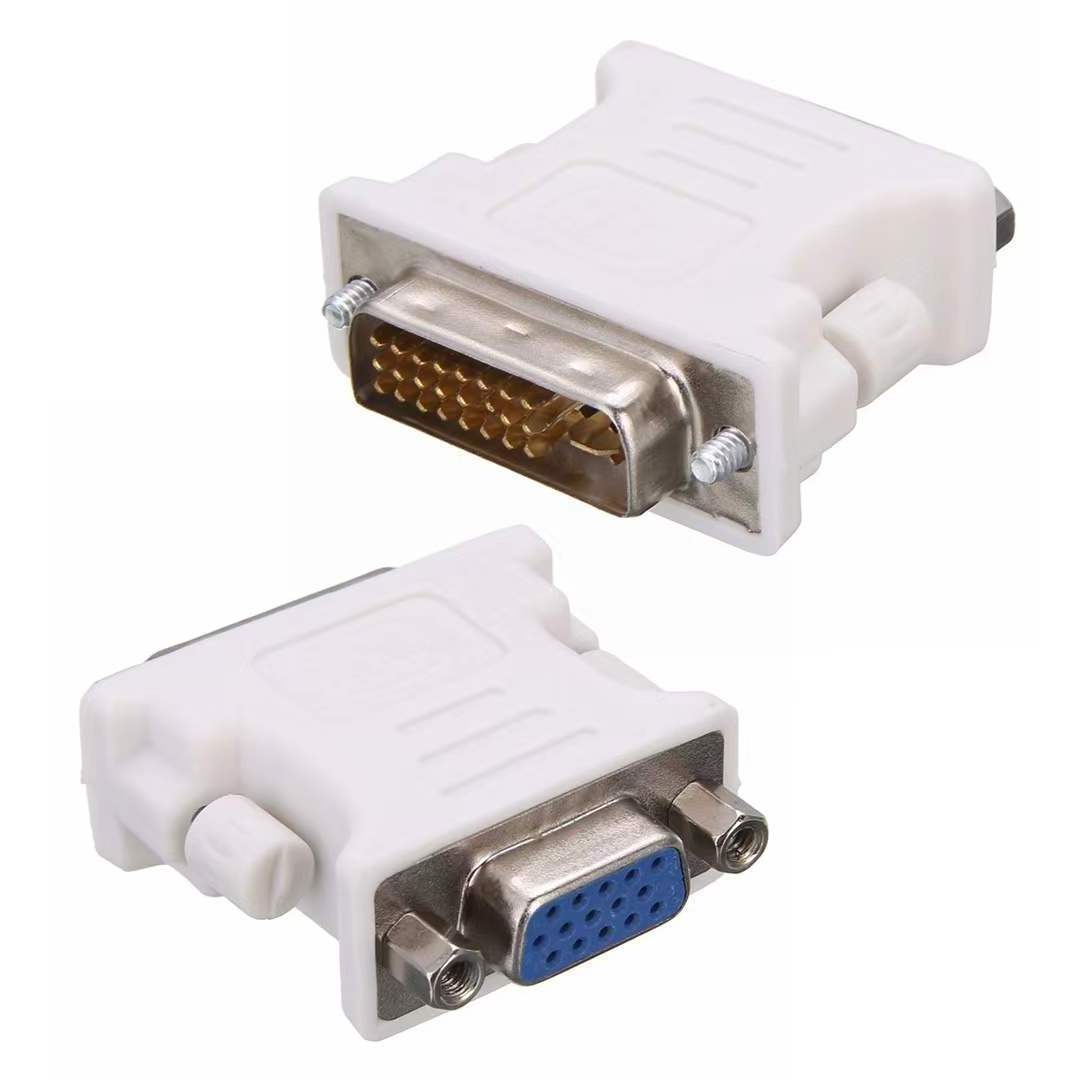 Fast Shipping dvi to vga Adapter Cable Twisted Pair RCA AUX Connectors 4K 1080P Audio Video Male DVI 24+5 Pin Female VGA