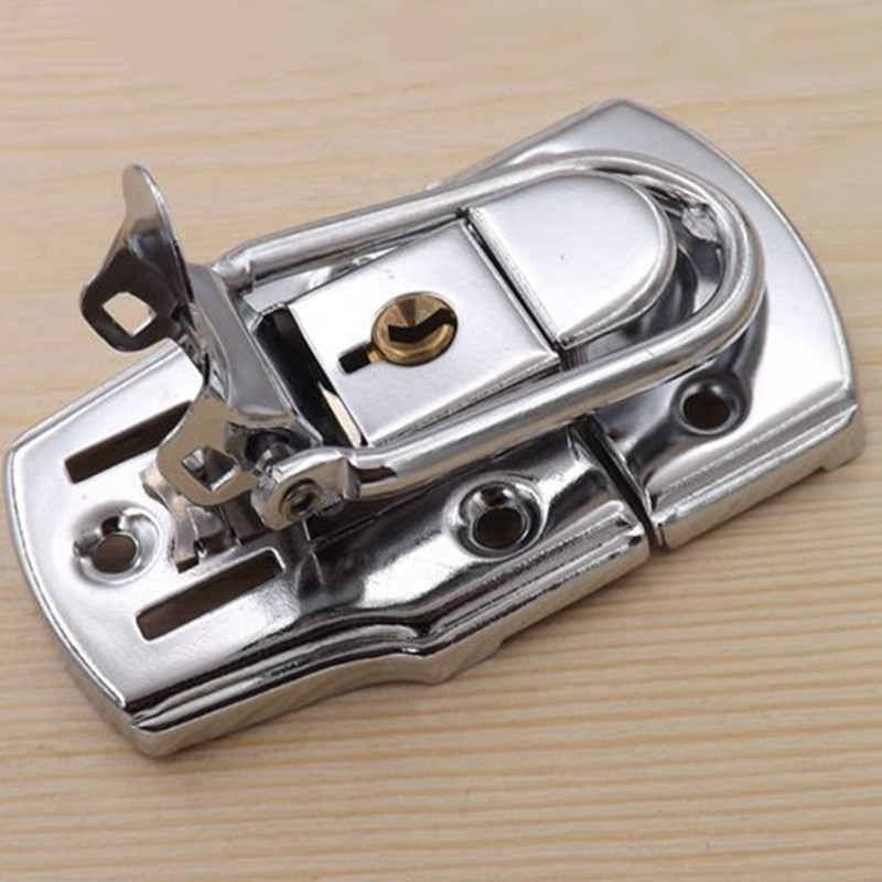 Safety Cabinet Box Square Lock With Key Spring Latch Catch Toggle Locks Metal Hasp For Sliding Door Window Hardware