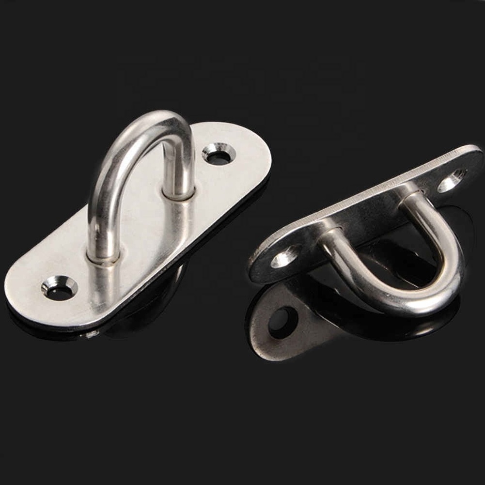 Fixed Eye Plate Home Rings Hook U Shaped Hammocks Leisure Sofa Ceiling Fan Sandbag Base Pad Stainless Steel