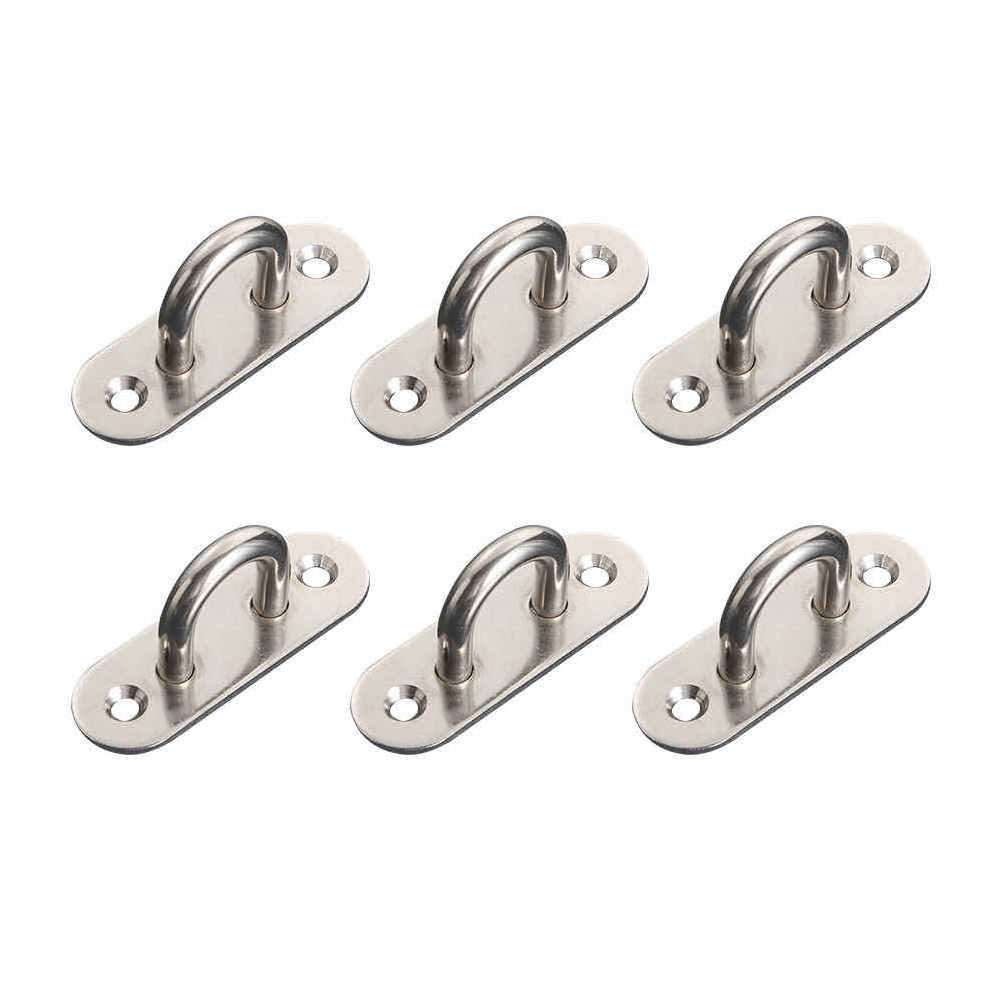 Fixed Eye Plate Home Rings Hook U Shaped Hammocks Leisure Sofa Ceiling Fan Sandbag Base Pad Stainless Steel