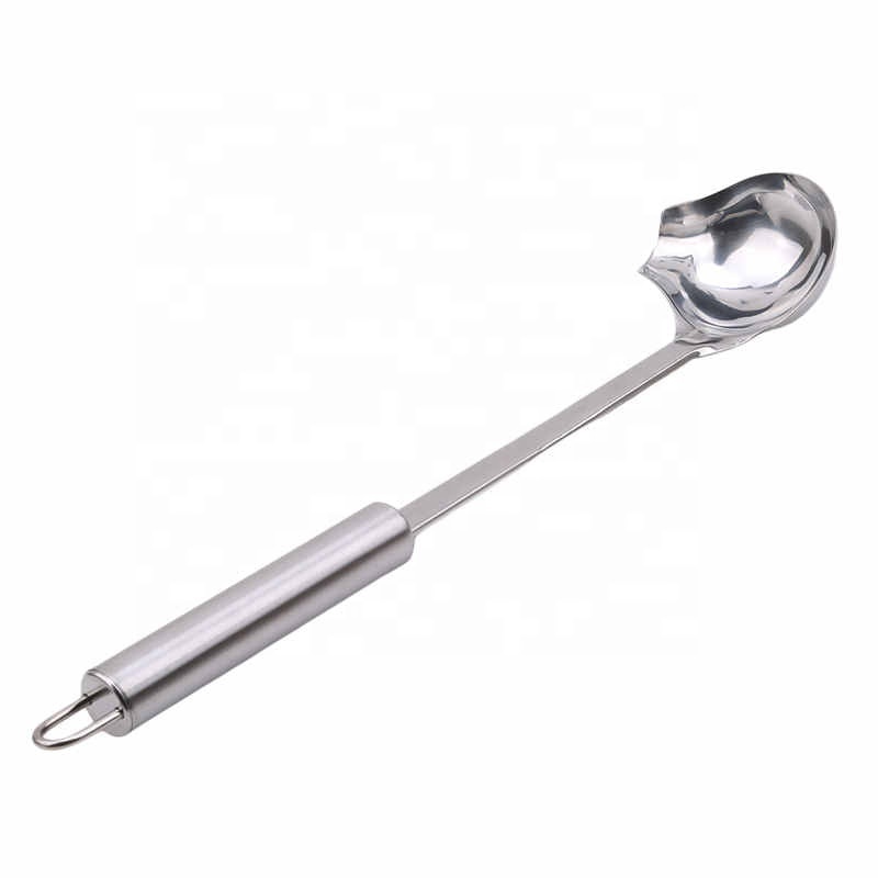 1PC Stainless Steel Duck Mouth Shaped Long Spoon Hanging Handle Hot Pot Soup Ladle Spoon Tableware Scoop Long Handle Scoop