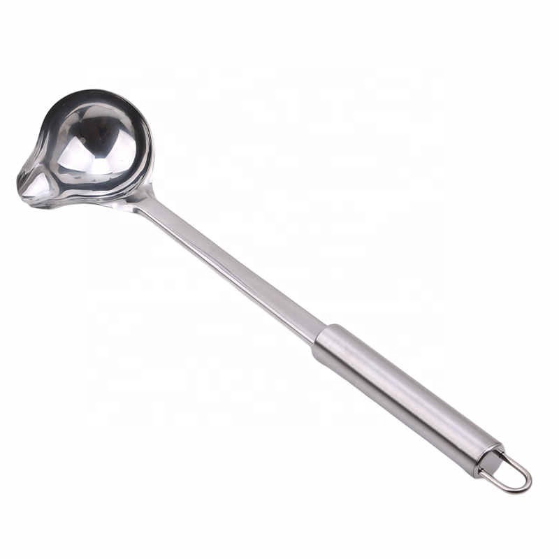 1PC Stainless Steel Duck Mouth Shaped Long Spoon Hanging Handle Hot Pot Soup Ladle Spoon Tableware Scoop Long Handle Scoop