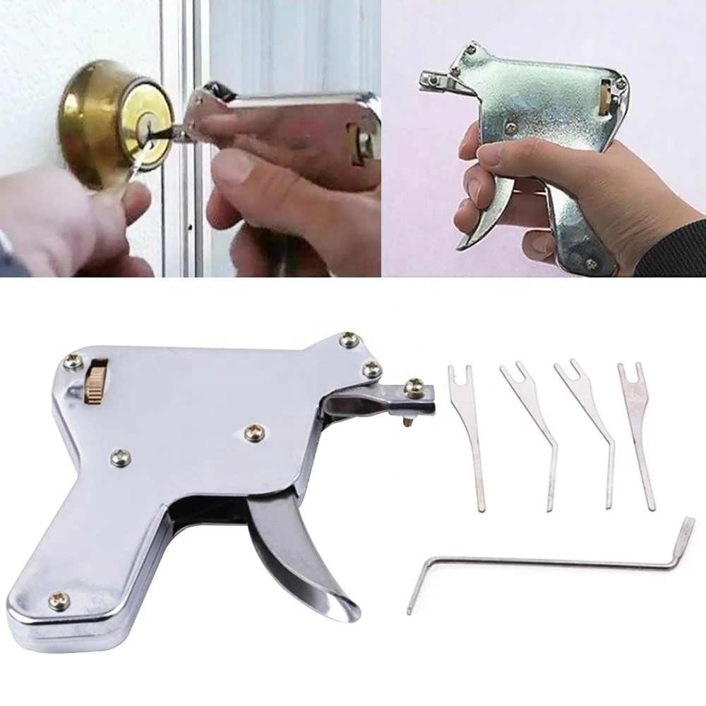 Strong Lock Bumps Pick Key Gun-Repair Tool Kit Door Opener Stainless Steel