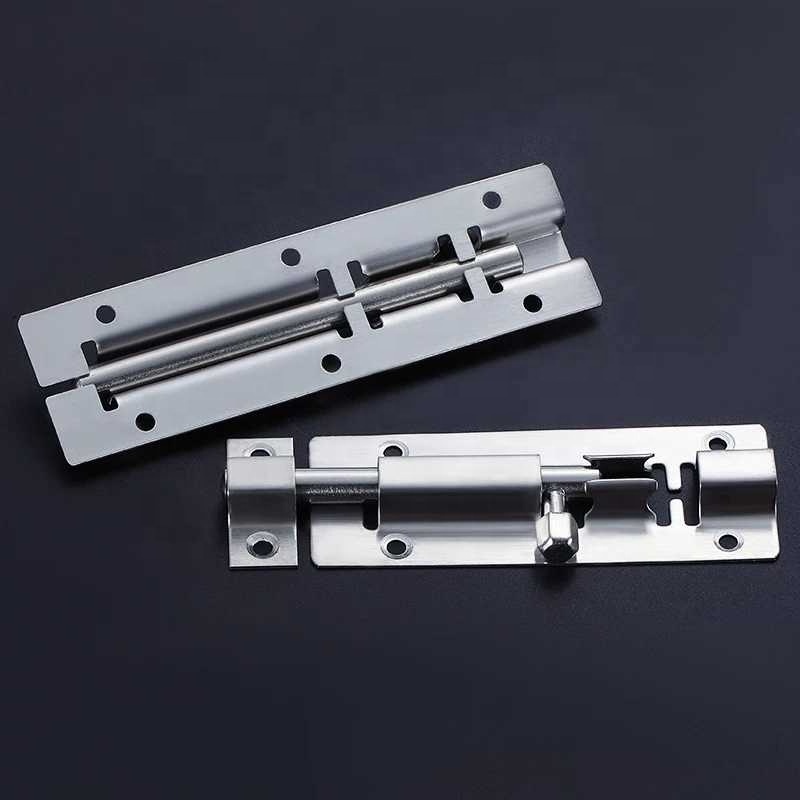 Long Silver Stainless Steel Door Latch Sliding Lock Barrel Bolt Latch Hasp Stapler Gate Safety Lock