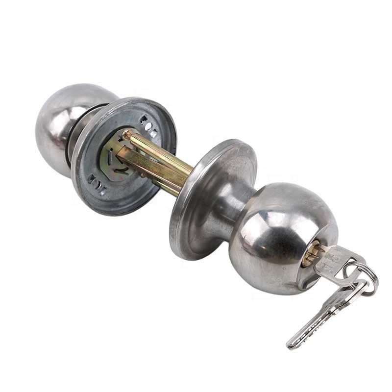 Home Door Locks Round Ball Privacy Door Knob Set Bathroom Handle Lock With Key For Home Door Hardware Accessories