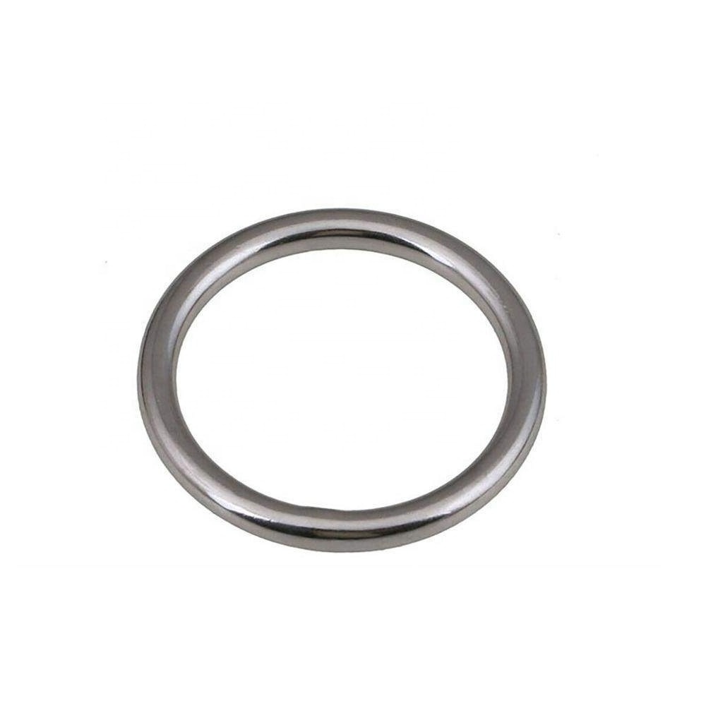 Heavy Duty Welded Round Rings Smooth Solid O Ring 304 Stainless Steel For Rigging Marine Boat Hammock Yoga Hanging Ring M3-M6