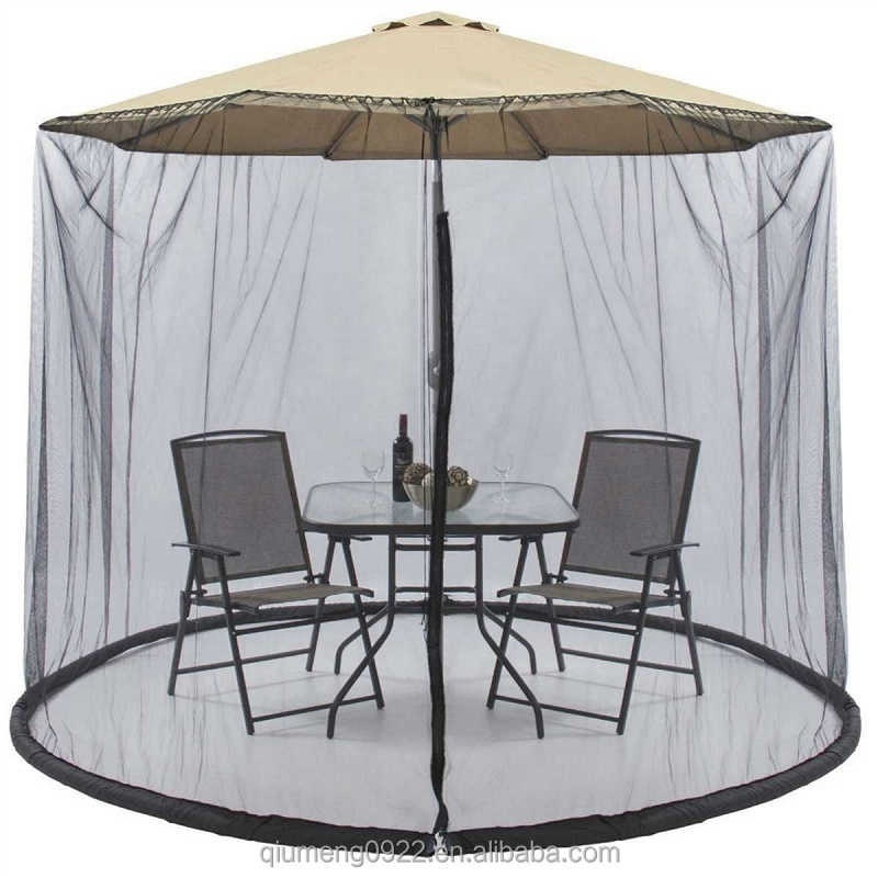 Courtyard Net Cover Sunshade Mosquito Mosquito Outdoor Straight Umbrella Net Gauze Cover Black White Mosquito Net