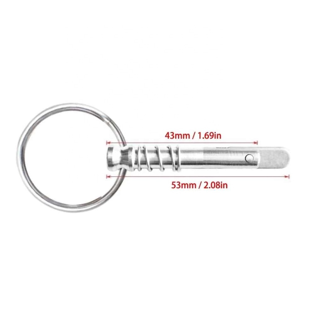 Stainless Steel 316 Quick Release Pin with ring for Boat Bimini Top Deck Hinge Marine Hardware