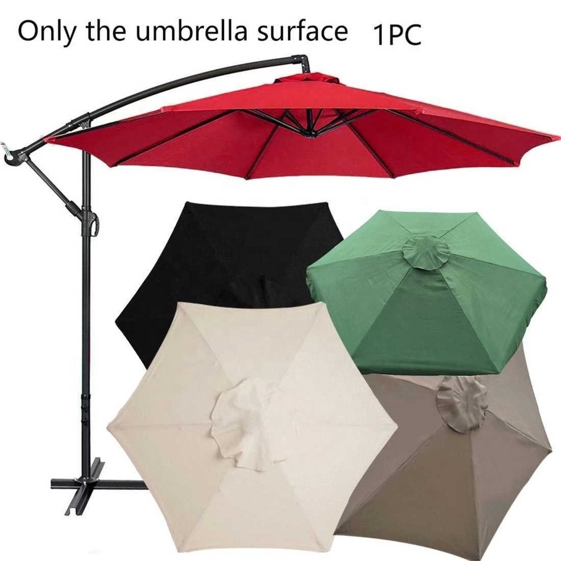 Umbrella Replacement Sunshade Cover Outdoor Garden Canopy Waterproof Umbrella Covers 6Ribs Umbrella UV Protection Awning 2M