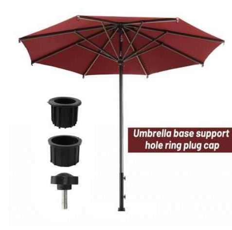 6 Pieces Parasol Base Support Hole Ring Plug Cover Patio Umbrella Stand Replacement Part Swing Chair Repair Spare Parts