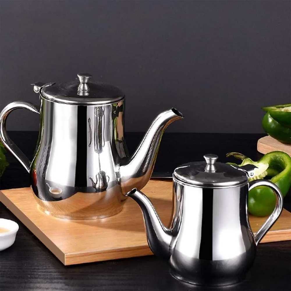 Large Capacity Stainless Steel Oil Strainer Pot Container Jug Storage Can With Filter Cooking Oil Pot For Kitchen Tools