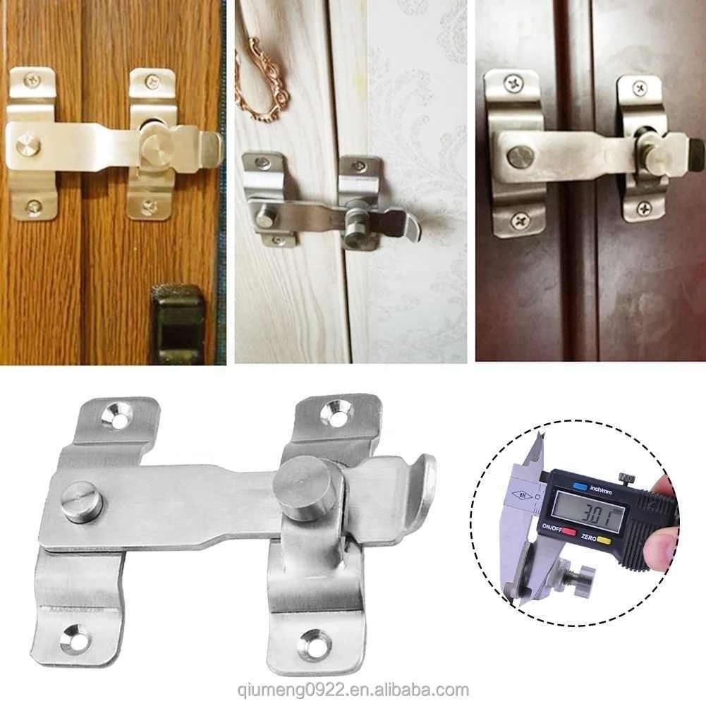 Sliding Latch Barn Barrel Bolt Hotel Cabinet Shed Hardware Flip Gate With Screws For Window Door Hasp Lock Stainless Steel Home