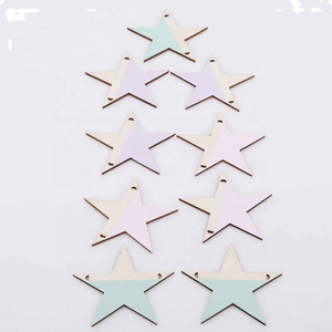 Nordic Wooden Beads Stars Hanging Banners Girl Baby Room Wall Hanging Decorations Children's Room Fashion Soft Furnishings