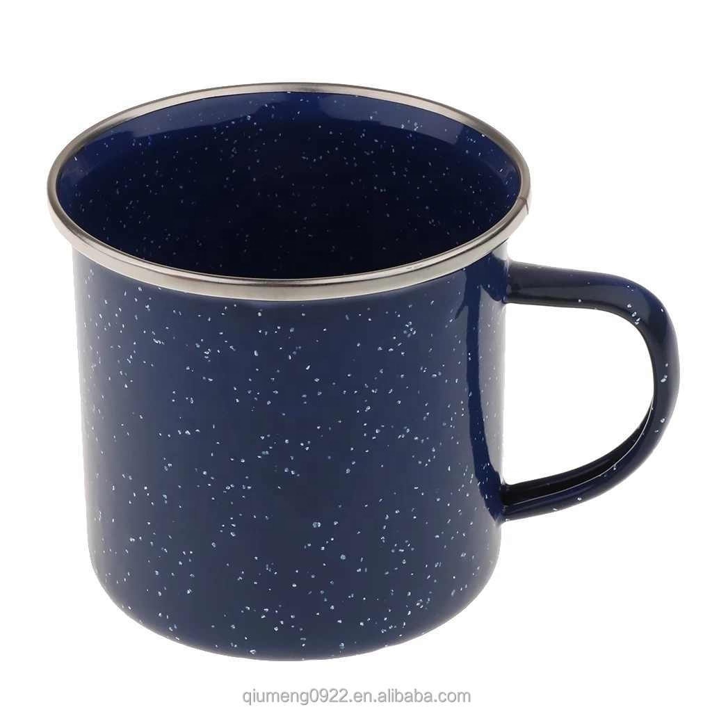 Camping Enamel Mug Cup Enamelware Tea Coffee Mug Vintage Tableware Stainless steel edging star point enamel cup enamel cup