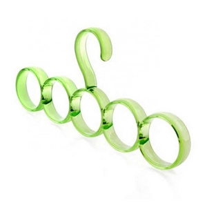 2PCS Minimalist Scarf Hanger Nordic Minimalist Clothes Hanger 5-Ring Circular Hole Tie Clothes Scarf Storage Rack