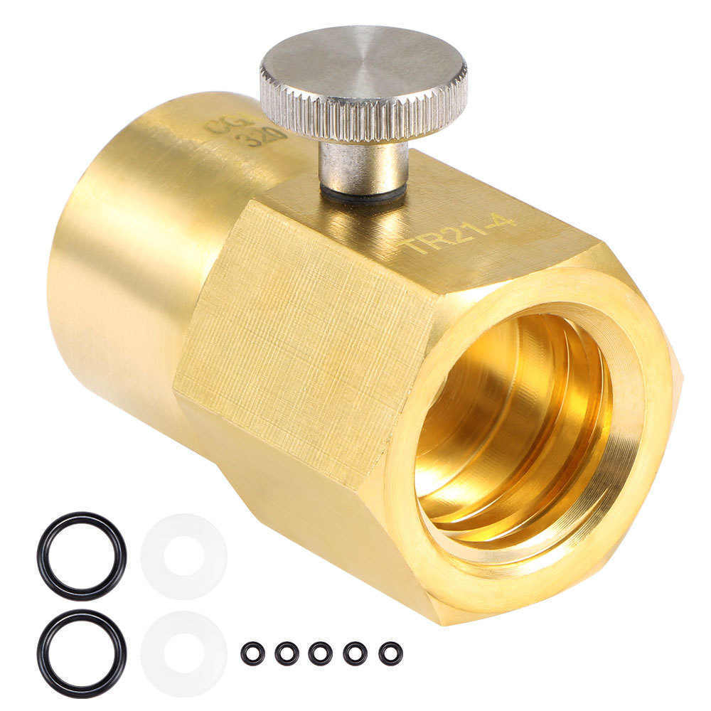 W21.8 Brass Soda Stream Cylinder Adapter CO2 Refill Adapter Adaptor Connector Valves Used With Co2 Tanks Filling