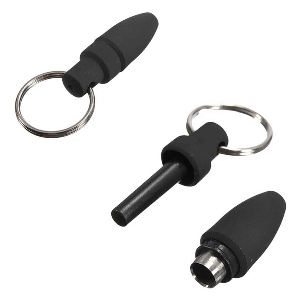 2PCS With Key Ring Pocket Cigar Punch Cutter Blade Gadgets Chain Accessories Cool Portable Rubber Draw Hole Clip