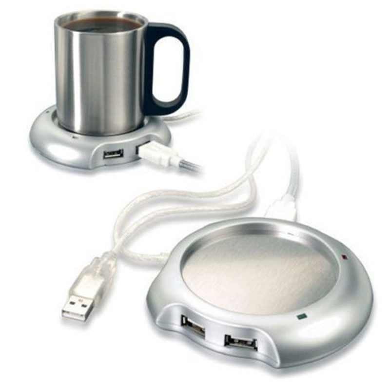 Warm Tea Coffee Cup Mug Warmer Heater Pad with 4 USB Port Hub With On/Off Switch