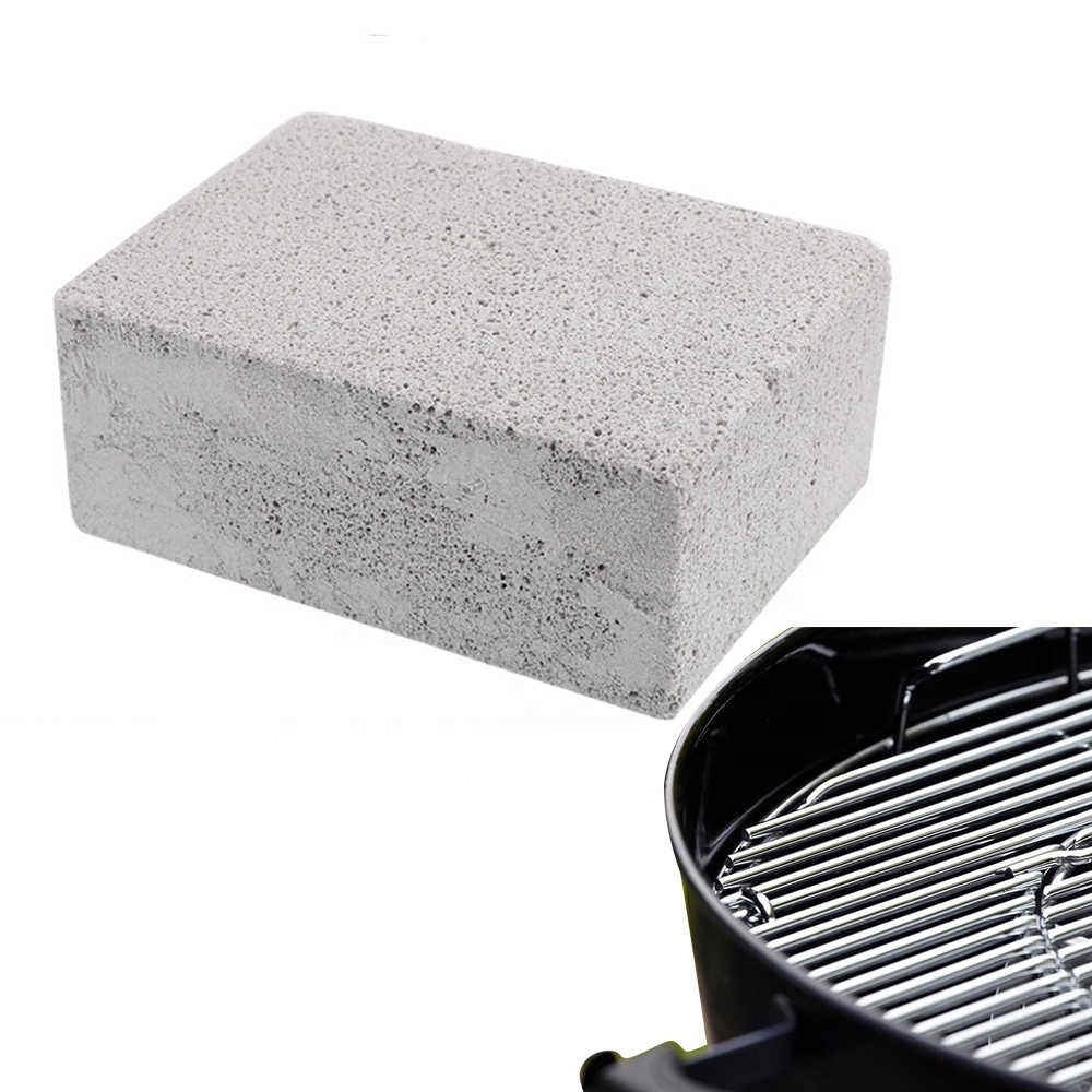 2Pcs Barbecue Scraper Griddle BBQ Tools, BBQ Grill Cleaning Brick, Handheld BBQ Cleaning Stone,  Block Removing Stains Brush