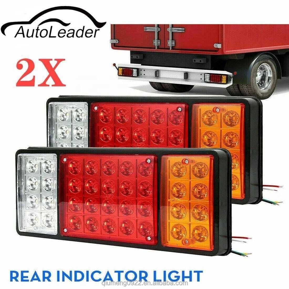 2pcs 12V 36 LED Car Truck Tail Light Taillight Rear Stop Brake Light Indicator Signal Lamp Boat Trailer Caravan Van Lorry