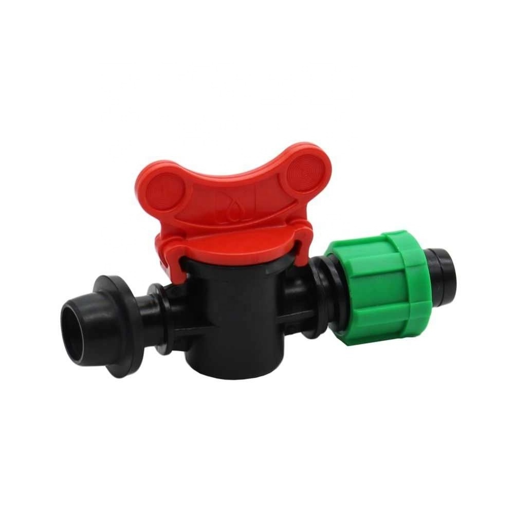 Drip Irrigation Tape Cranes Valve Garden Hose Waterstop Connector With Lock nut Rubber Ring Agriculture tools Bypass Valve