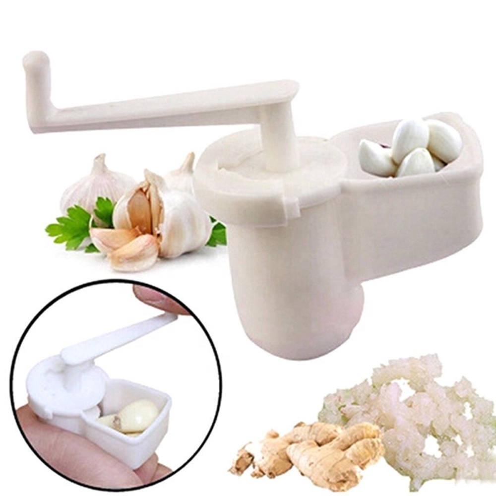 Plastic Garlic Press Multifunctional Manual Garlic Grinder Grater Ginger Press Rotate Kitchen Accessories Garlic Chopper Crusher