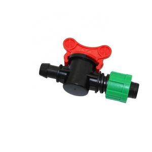 Drip Irrigation Tape Cranes Valve Garden Hose Waterstop Connector With Lock nut Rubber Ring Agriculture tools Bypass Valve