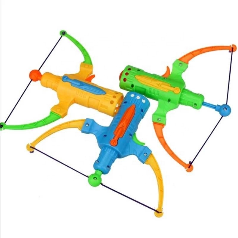 Table Tennis Gun Bow Archery Plastic Ball Flying Disk Arrow Shooting Toy Outdoor Sports Children Gift Slingshot Hunting Boy Toy