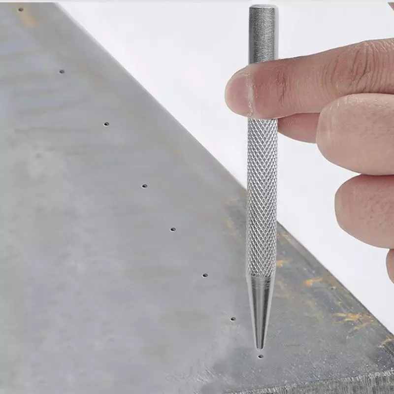 Automatic Center Punch Anti Slip Knurling Handle Steel Metal Drill Punch Chisel Metal Drill Marking Center Punch Tool