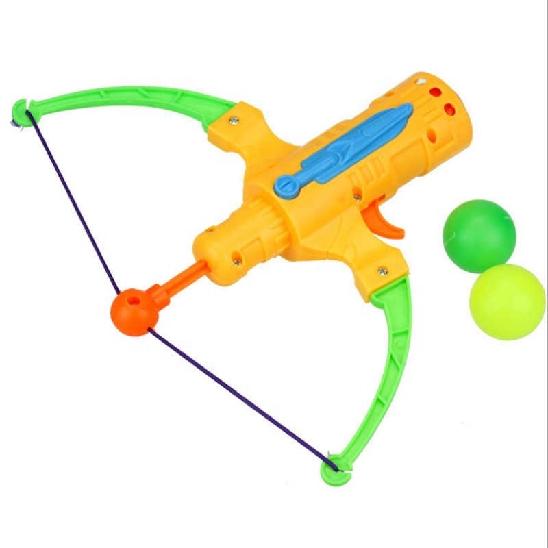 Table Tennis Gun Bow Archery Plastic Ball Flying Disk Arrow Shooting Toy Outdoor Sports Children Gift Slingshot Hunting Boy Toy