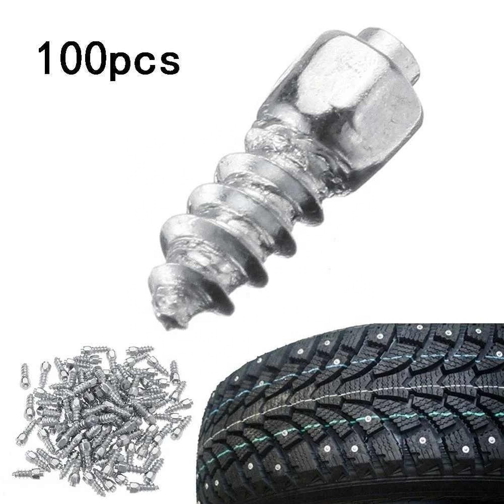 12 mm New Model Snow Screw Tire Studs Anti Skid Falling Spikes Wheel Tyres 100PCs for Car Motorcycle Bicycle For Bmw Ford Audi