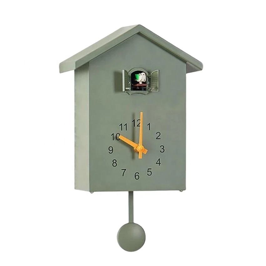 Bird Timer Pendulum Clocks Hanging Wall Mounted Clock Watch Home Office Decoration Desktop Table Clock